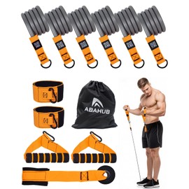 Abahub Bandas de Resistencia, Ligas Resistencia para Ejercicio 10-100 Libras/25-300 Libras, Entrenamiento de Fuerza de Cuerpo Completo, Entrenador de Piernas y Glúteos, Gym en Casa Pilate, Yoga