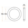 sourcing map Metric Nitrile Rubber O-Rings Seal Rubber 60mm Outer
