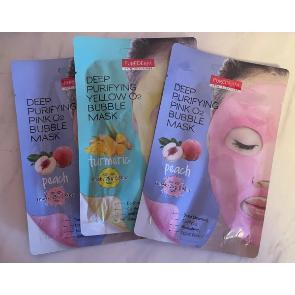 PUREDERM Pack of 3 Deep Purifying O2 Pink Peach &
