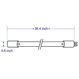 HQUA-OWS-12L 40W Germicidal UV Tube, 2 Pack