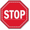 Stop Sign Stiker Decal for Office & Business Walls, Doors,