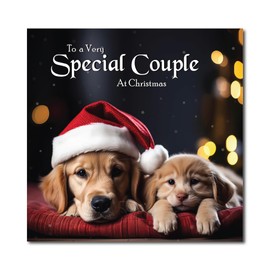 Papa Prints® Christmas Cards for Special Couple (145 x 150 mm) To a Very Special Couple Christmas Card with Envelopes Christmas Card Couple Christmas Card Special Couple