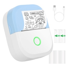 mafiti Mini Printer Sticker Printer Portable Thermal Inkless Printer Wireless Sticker Lable Printer Pocket Bluetooth Phone Printer for Study Notes Pictures Photos Scrapbook Journal Sticky Label