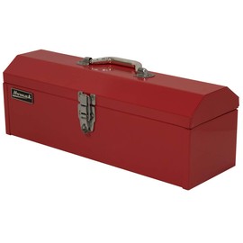 Homak Steel Hip Roof Tool Box, Red, Short, 19 Inches