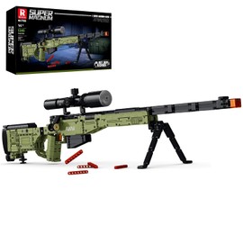 Reobrix Building Block Gun Model Set for Adults, 1245 Pcs 1:1 AWM Building Set Model Gun Toy, Collectible Military Toys for Display & Play, Creative Ideal Gift for Military Enthusiasts 14+