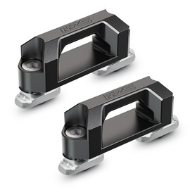 MZS Truck Bed Rail Cleats Tie Down Anchors Compatible with Frontier/Titan with Utili-Track System for Cargo Management, Black, Pack of 2