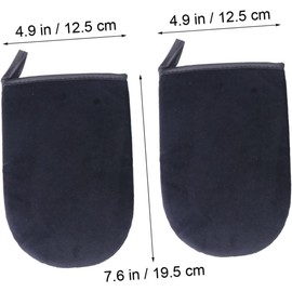 2 piezas Guantes Aplicadores para Bronceado Sin Sol Color Negro Pelusa Diseñados para Aplicar Crema Uniformemente Manos y Espalda Cómodos y Eficaces para Natural