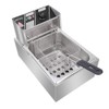 Stainless Steel Deep Fryer, 6.3QT/6L Capacity, 2500W, Temperature Range 140℉-392℉,