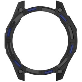 Disscool Case Cover Compatible with Garmin Enduro 3 Smartwatch Soft Anti Drop TPU Replacement Protective Cases Shell Smart Watch Accessories(Black+Blue)