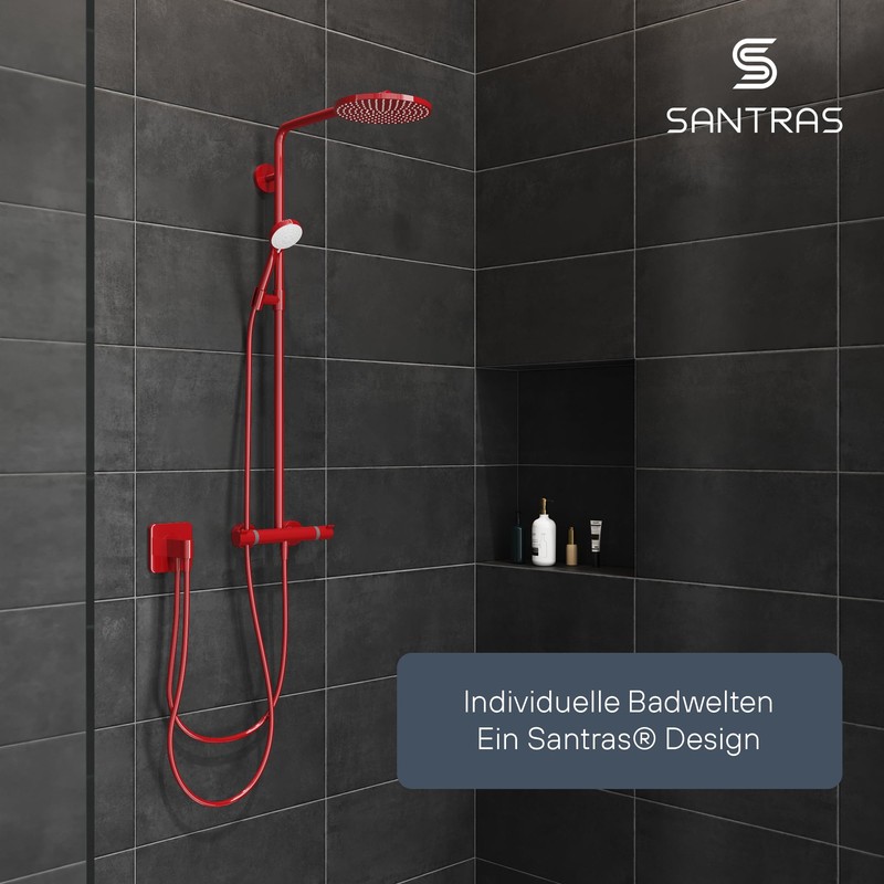 SANTRAS® Hand Held Shower Head with Triple Adjustable Shower Head