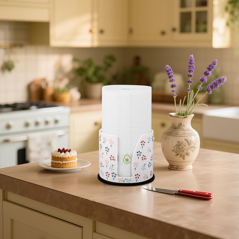 Elegant Ceramic Paper Towel Holder – Heavyweight Countertop Dispenser for