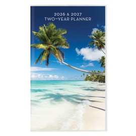 Graphique 2 Year Pocket Planner | 29 Month Organizer, Aug. 2025 – Dec. 2027 | Monthly Calendar & Notes Spreads | Marked Holidays | Island Paradise | 3.75” x 6"