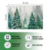 Croar Winter Pine Tree Placemats Set of 4, Snowy Forest