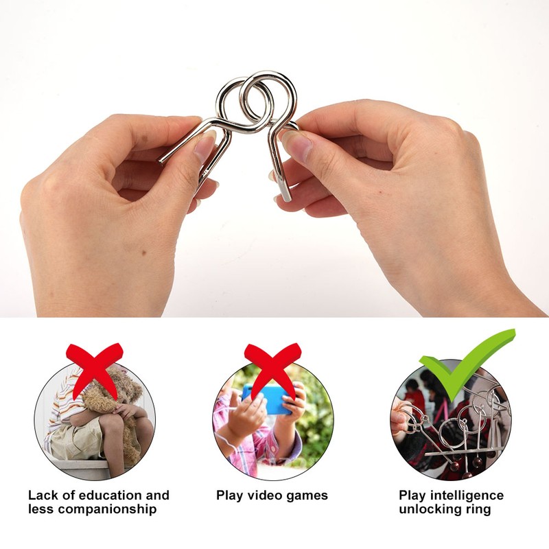 20pcs Metal Wire Puzzles Set IQ Puzzle Mind Brain Teasers
