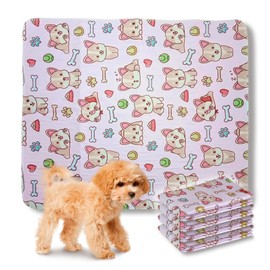 Everywhere Essentials: Washable Pee Pads for Dogs 4Pack 36"x41" Ultra-Absorbent & Eco-Friendly Reusable Puppy Pads for Accidents - Durable, Odor Neutralizing and Reusable Pee Pads (Pink)