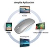 Mouse Inalámbrico, Raton Bluetooth Recargable de 2.4G Modo Dual, Mouse