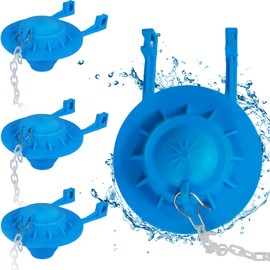 4Pcs Toilet Flapper Replacement Kit 2inch Universal Toilet Tank Flapper with Chain Chlorine Resistant Rubber Toilet Flush Valve Flapper Water Saving Toilet Flapper for Toilet(blue)