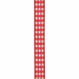 Offray, Red Taffeta Gingham Check Craft Ribbon, 7/8-Inch, 7/8 Inch x 9 Feet