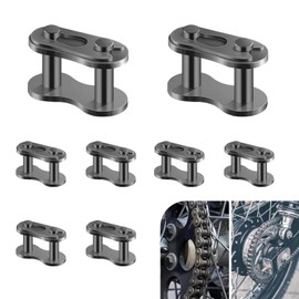 Polcatay 8 PCS Drive Chain Master Link Clip, Heavy Duty Rust-proof Roller Chain Connector, Bike Cross Master Link Connector Repair Accessories, for Motorcycles Bikes Scooters ATVs (Black #428)