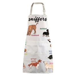MBMSO Dog Breed Apron for Dog Dad Dog Mom Gifts Sniffers Dog Grooming Apron for Dog Groomers Gifts Dog Sniffing Kitchen Apron, Sniffers Dog Apron-w, Standard