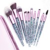 Enzo Ken Makeup Brushes with Cosmetic Bag, 10 Pieces Synthetic