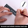 3 Pcs Metal Ruler,6 Inch Stainless Steel Ruler With Centimeters