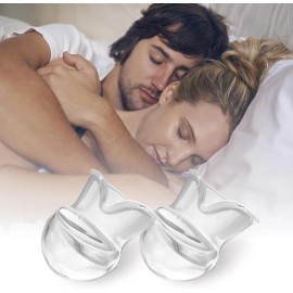 2PCS Transparent Silicone Anti Snoring Device Sleep Apnea Aid Stop Snore Sleeve