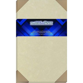 100 Natural Parchment 65lb Cover Paper Sheets 8.5X14 Inches Cardstock Weight Colored Sheets 8.5" X 14" (8.5X14 Inches) Legal|Menu Size - Printable Old Parchment Semblance