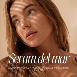 Sialb Serum del Mar - Suero Facial cido Gliclico 10 con cido Hialurnico, Vitamina B5 y Extractos Naturales  Exfoliante Antiarrugas, Reduce Manchas y  