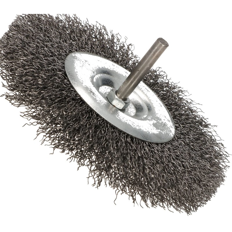 KOTARBAU® Disc Brush 120 mm with Round Shaft Corrugated Steel