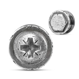 COOEAR Stainless Steel Ear Gauges Flesh Plugs and Tunnels Piercing Expander, Screw Set Stretchers 2G(6mm).