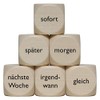 “Wann?” German-Language Wooden Cube, 30 mm, 1 Piece