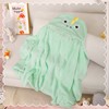 saerryor Green Dino Hooded Towel for Kids, 70 x 140cm