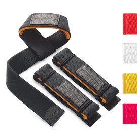 WARM BODY COLD MIND Correas Acolchonadas para Levantamiento de Pesas - Lifting Straps para Gimnasio, Crossfit, Culturismo, Weightlifting, Correas de Soporte, Gym, para Proteccion de Dedos y muñecas (PRO Black)