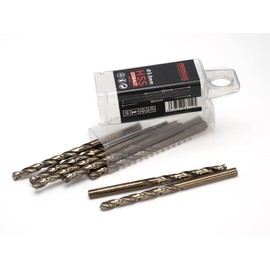 Ferrcan HSS Metal Drill Bit DIN338 M35 5% Cobalt for Drilling in Stainless Steel, Iron and Other Metals Pack of 10 Pieces per Size (5 mm)