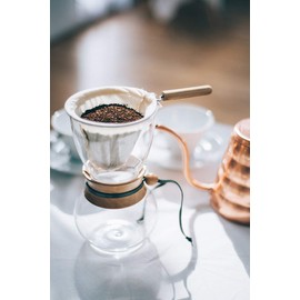 HARIO DPW-3 Nel-Drip Pot, Wood Neck, For 3-4 Cups