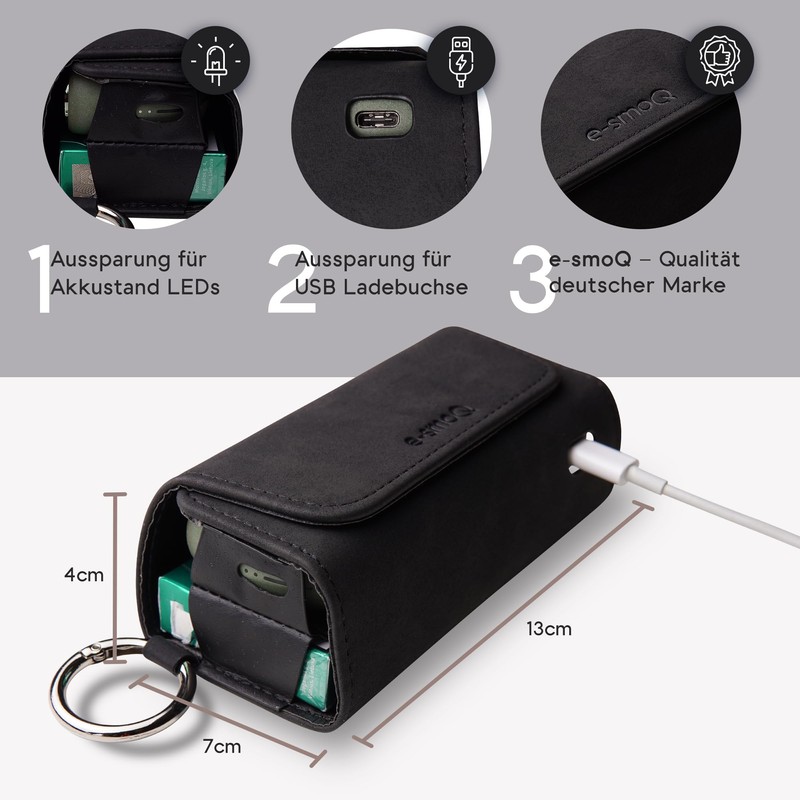 e-smoQ Case for IQOS Iluma Case, High-Quality Case Organiser for