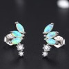 VIKI LYNN Opal Earrings Petal Women's Earrings 925 Sterling Silver