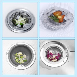 Doyime Drainage Outlet Garbage Holder (Set of 3) Washbasin Washroom Punching Stainless Steel Drain for Washbasin Drain with Handle Drain Size 3.5-4cm