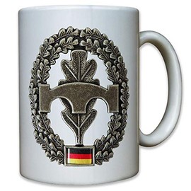 #9548 Pioneer Badge German Army Beret Coat of Arms Oak Leaves Battalion