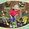 Zalizr 3 Pcs Mini Gardening Tool Set, Includes Shovel, Rake,