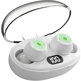 Audifonos Inalambricos Gamer, Audífonos Bluetooth con Función de Carga Inalámbrica, Impermeable y Reduce el Ruido,Bluetooth 5.3, TWS, Pantalla LED,Control táctil, para música y Videojuegos.(Blanco）