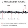 Opuladuo 2PC 10 Inch Chainsaw Chains, Replacement Chain for WORX