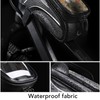 Bike Phone Mount Bag Large Capacity Waterproof Carbon Pattern PU