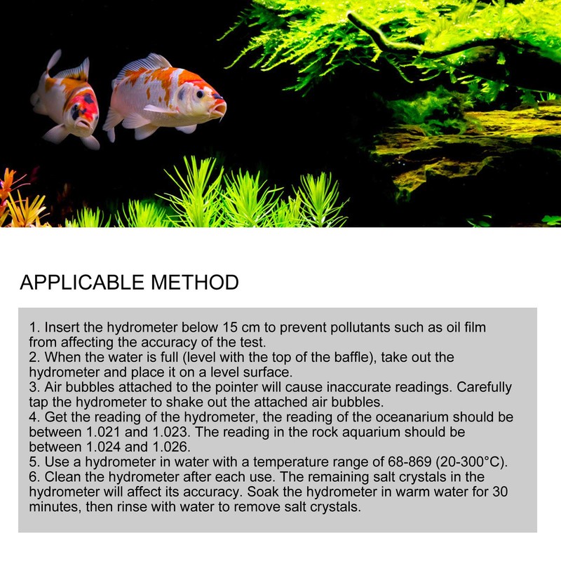 Zerodis Sea Hydrometer Salinity Specific Gravity Test Concentration Aquarium Testing