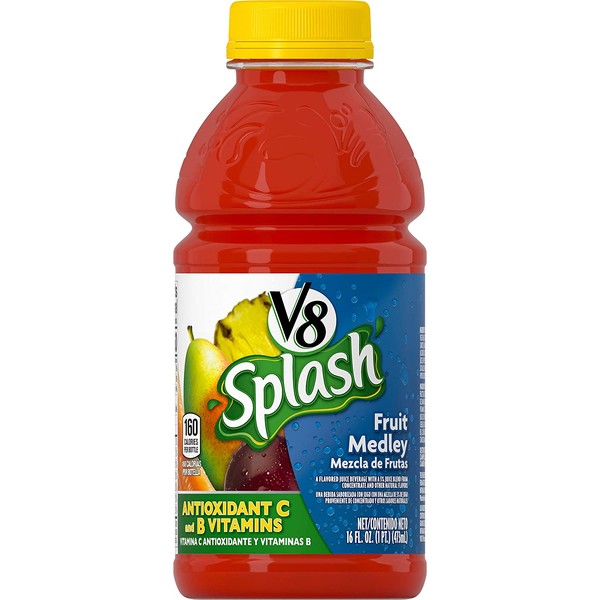 V8 Splash Fruit Medley, 16 oz. Bottle (Pack of 12)