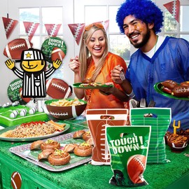 100 PCS Football Goodie Bags, Football Party Bags, Football Treat Bags, Football Birthday Party Favors for Kids Rugby Sports Theme Candy Bags Gift Bags Game Day Events Supplies Football Party Decorations