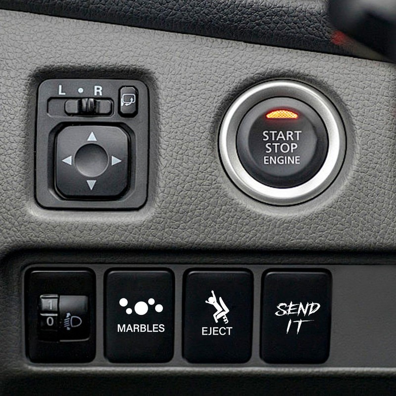 2 Sheets Car Stickers, Dashboard Switch Stickers, Car Button Decal