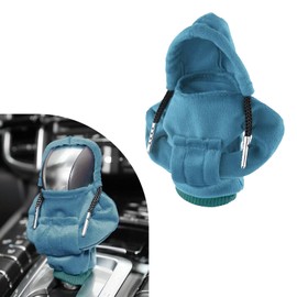 Ziciner Car Gear Shift Knob Cover, Fashionable Sweater Design Shift Knob Cover Trim, Universal Soft Gear Shift Protector, Auto Interior Decor Accessories for Manual & Automatic (Blue)