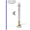 Creative Hobbies Electric Window Candle Lamp with Brass Plated Base,